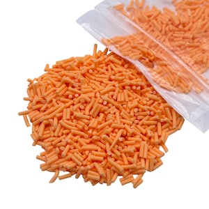 Peach Polymer Clay Sprinkles, Fake Sprinkles, Clay Slices, Sprinkles for Slime and Crafts, NON EDIBLE