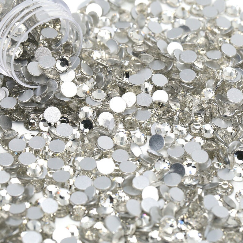 Crystal Clear Glass Flat Back Rhinestone BULK Not-hotfix - Etsy