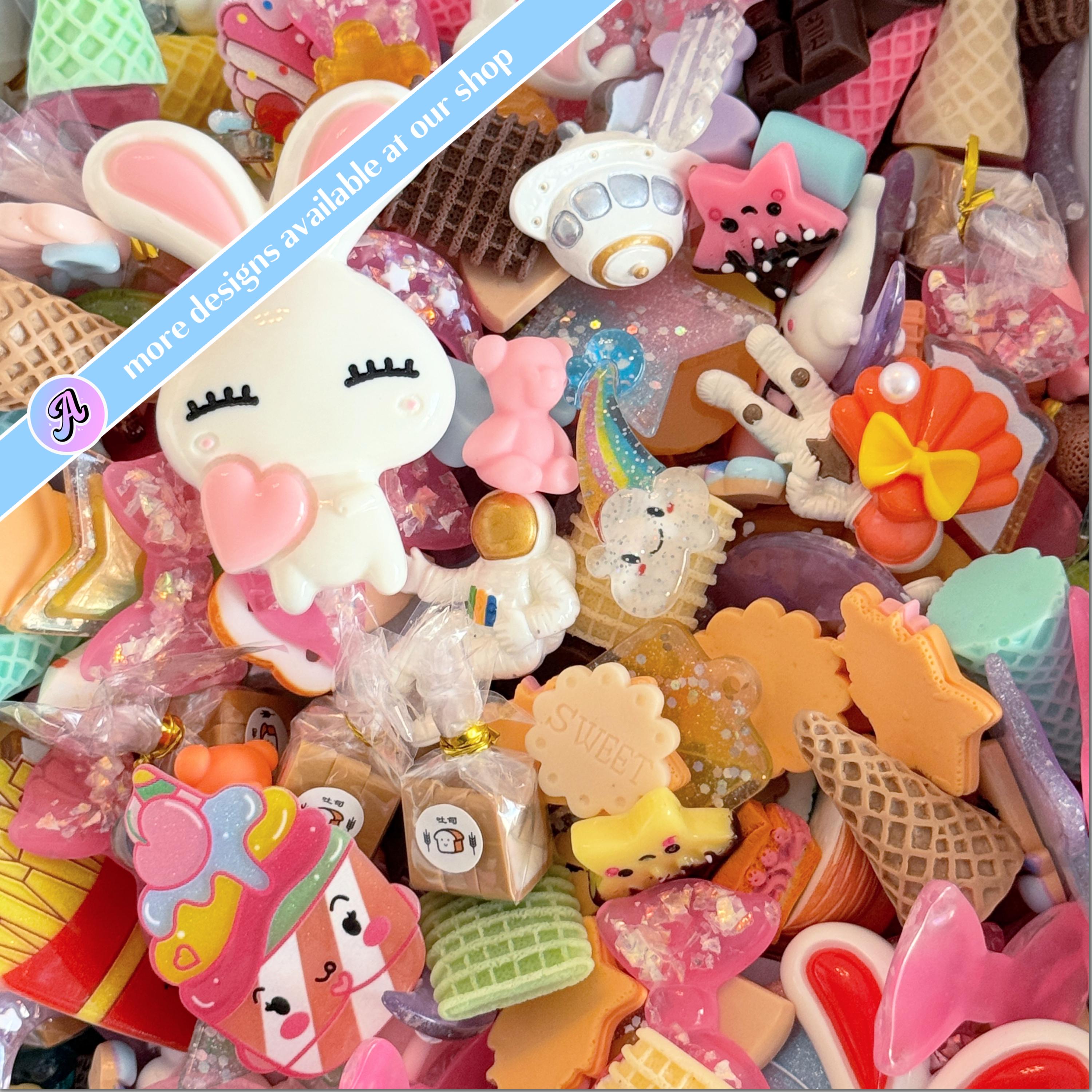 80Pcs Cute Gummy Bear Cabochons - 8 Color Flatback Acrylic Charms For Nail Art, Jewelry & Crafts