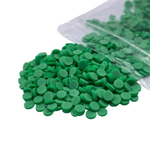 Green Polymer Clay Dot Sprinkles, Fake Sprinkles, Clay Slices, Sprinkles for Slime and Crafts, NON EDIBLE