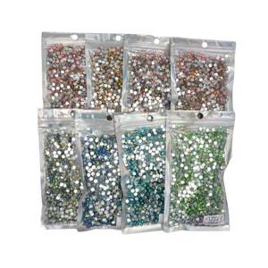 5000 BULK AB Flatback Resin Rhinestones, Choose Size and Color 4mm or 5mm, Faceted Resin Rhinestones, Not-Hotfix