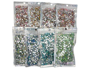 5000 BULK AB Flatback Resin Rhinestones, Choose Size and Color 4mm or 5mm, Faceted Resin Rhinestones, Not-Hotfix