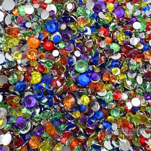 Rainbow Resin Rhinestone Mix