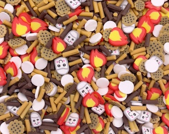 Campfire Polymer Clay Sprinkle Mix, 5mm Fake Sprinkles, Clay Slices for Nail Art and Slime