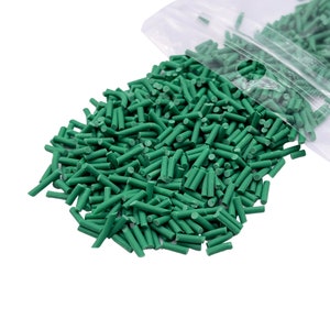 Dark Green Polymer Clay Sprinkles, Fake Sprinkles, Clay Slices, Sprinkles for Slime and Crafts, NON EDIBLE