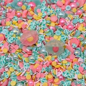 Seashell Polymer Clay Mix, Fake Sprinkles, Clay Slices for Nail Art and Slime