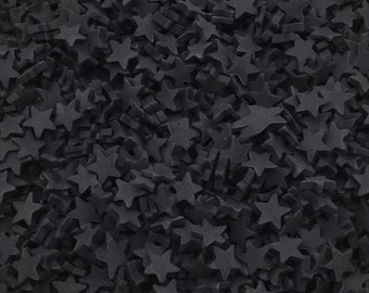Black Stars Polymer Clay Slices, Fake Sprinkles, Jimmies, Sprinkles for Slime and Crafts
