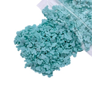 Aqua Blue Mouse Polymer Clay Slices, Fake Sprinkles, Clay Slices for Nail Art and Slime