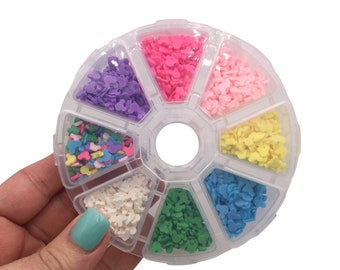 Polymer Clay Mouse Wheel, Polymer Clay Sprinkle, Sets of 8 Polymer Clay Mouse Themed