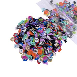 Spooky Mix Polymer Clays, Halloween Polymer Clay Slices, Fake Sprinkles, Clay Slices for Nail Art and Slime