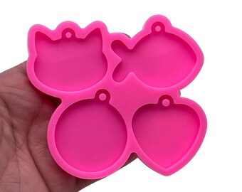 Dog Tag Combo Mold, Pet Tag Mold, Shiny Mold, Silicone Molds for Epoxy Crafts, Resin Craft Molds, Epoxy Resin Jewelry Making Supplies