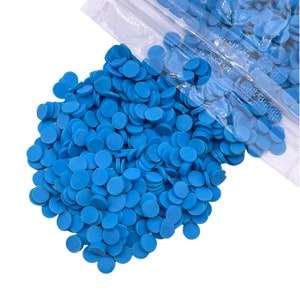 Turquoise Blue Polymer Clay Dot Sprinkles, Fake Sprinkles, Clay Slices, Sprinkles for Slime and Crafts, NON EDIBLE