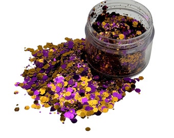 DREAM ON Chunky Glitter 10g Jar, Loose Glitter, Polyester Glitter, Solvent Resistant, Premium Quality Glitter for Tumblers
