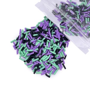 Halloween Sprinkle Mix Polymer Clays, Halloween Polymer Clay Slices, Fake Sprinkles, Clay Slices for Nail Art and Slime