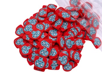 Large Red Hair Ragdoll Polymer Clays, Halloween Polymer Clay Slices, Fake Sprinkles, Clay Slices for Nail Art and Slime