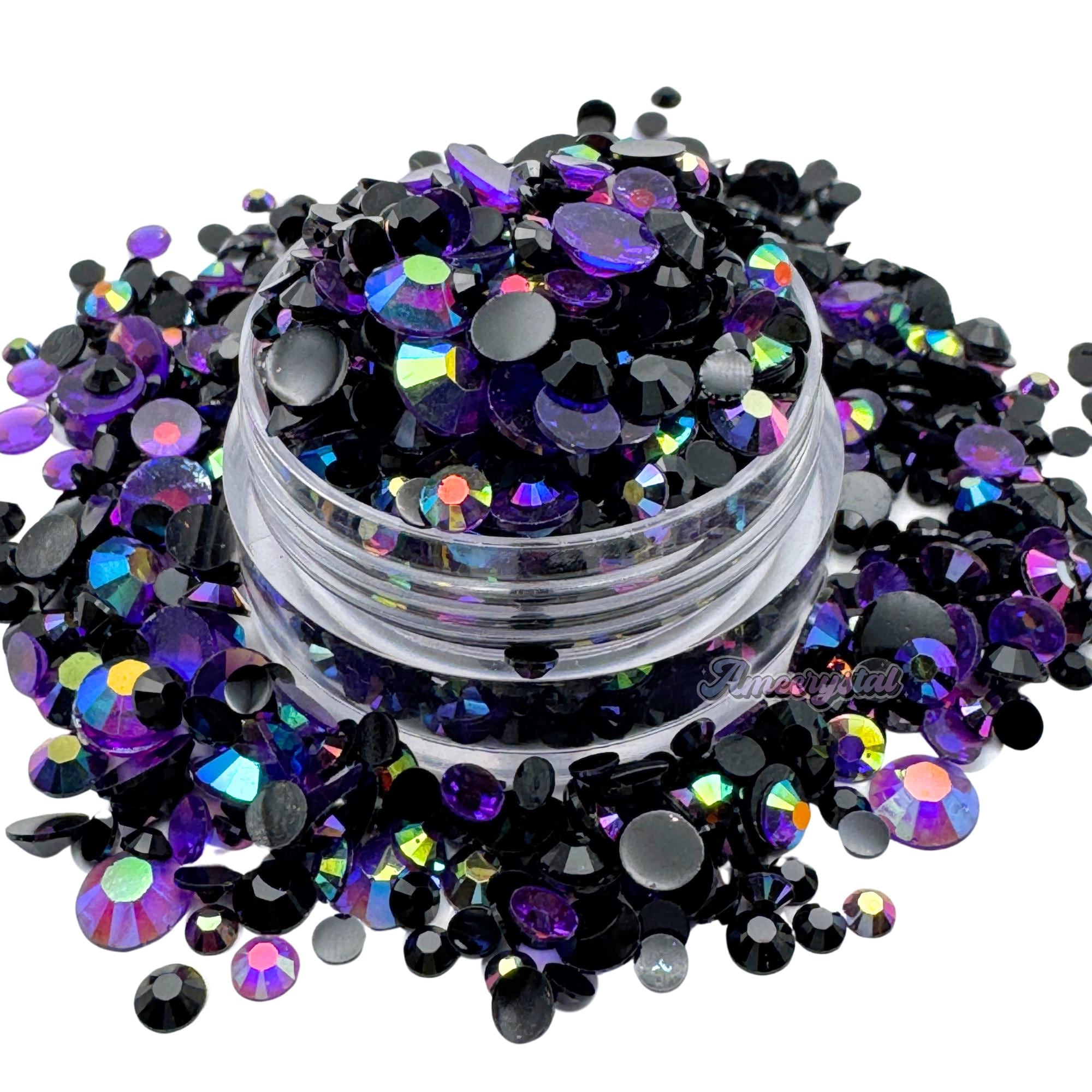 Galaxy Rhinestones Black Galaxy Resin Rhinestone Mix - Etsy