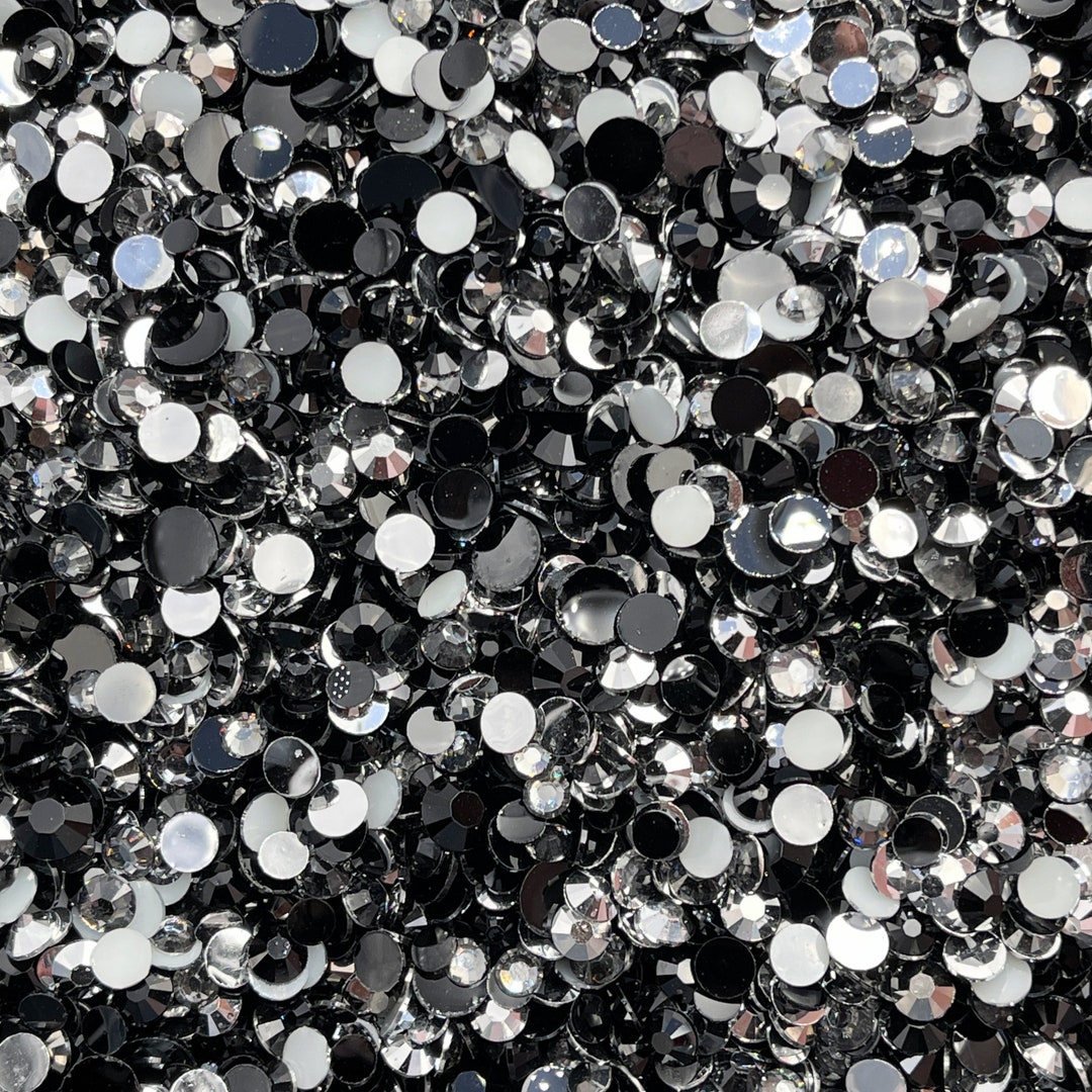Black Resin Rhinestone Mix - Etsy