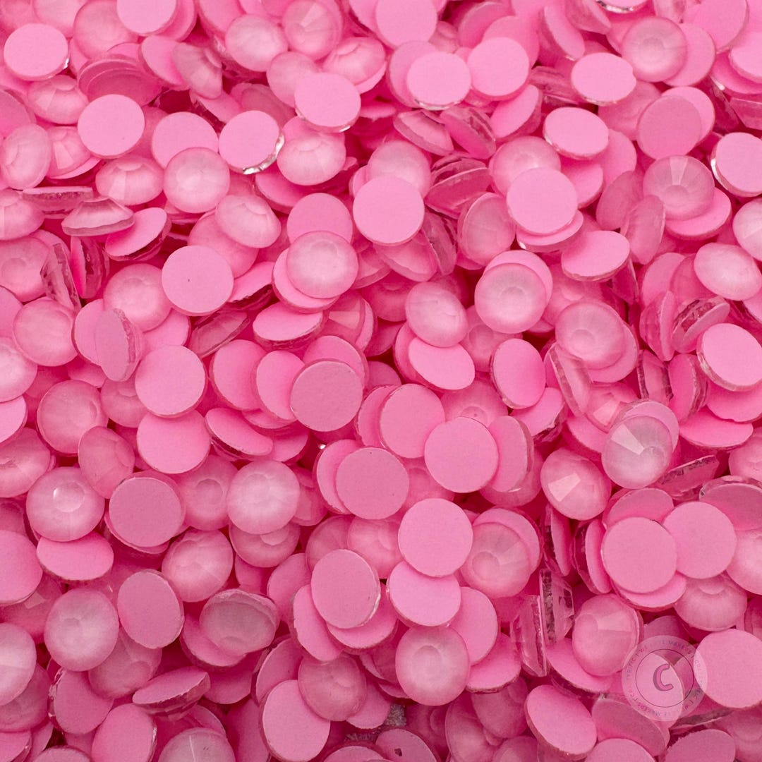 Bubblegum Pink Neon Glass Rhinestones, Non-hotfix Rhinestones, Glows ...