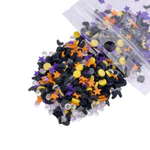 Halloween Polymer Clay Mix, Halloween Polymer Clay Slices, Fake Sprinkles, Clay Slices for Nail Art and Slime