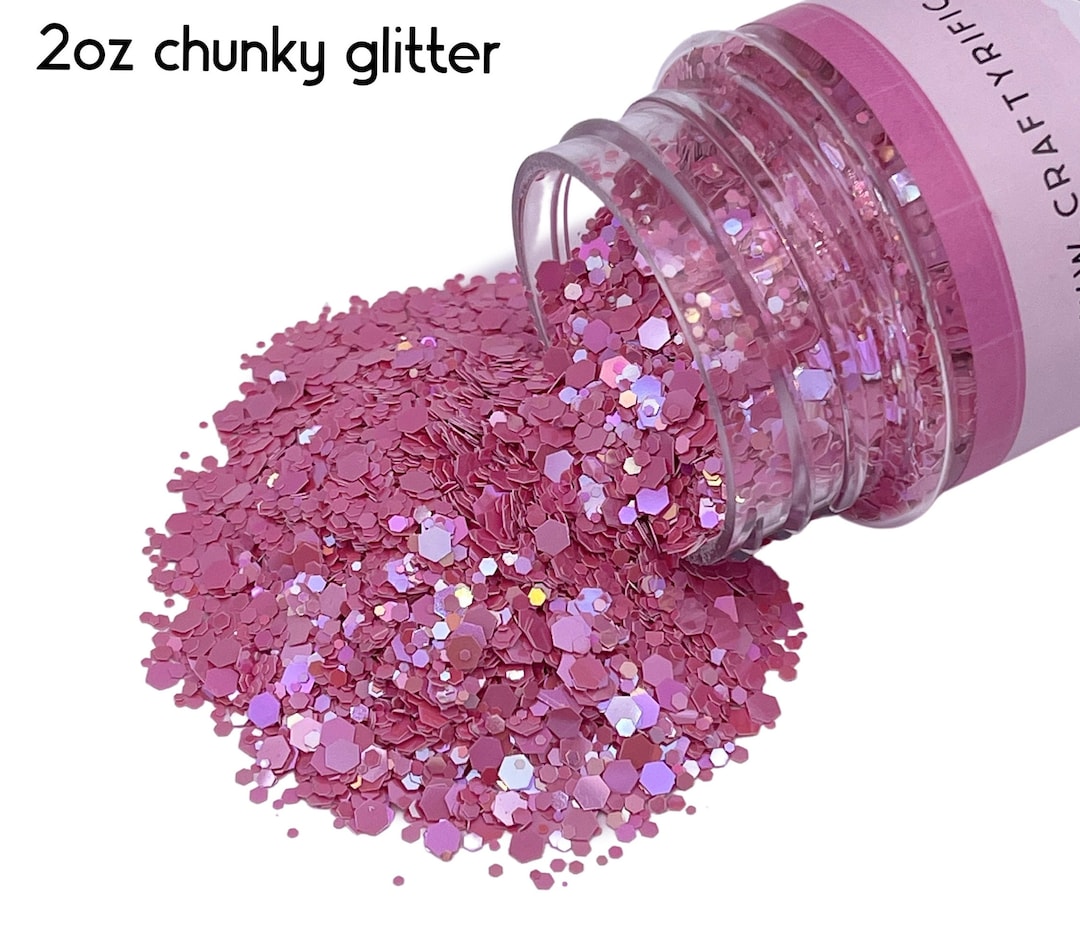 Pink Peony Chunky Glitter Mix 2oz Bottle Pink Chunky Glitter Etsy