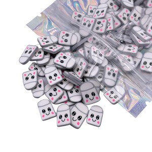 Large Marshmallow Polymer Clay Slices, Fruit Sprinkles, Fake Sprinkles, Clay Slices for Nail Art and Slime