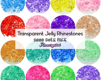 BULK Transparent Jelly Rhinestones, Resin Rhinestones, Bulk Rhinestones in 3mm, 4mm and 5mm