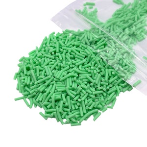 Seafoam Green Polymer Clay Sprinkles, Fake Sprinkles, Clay Slices, Sprinkles for Slime and Crafts, NON EDIBLE