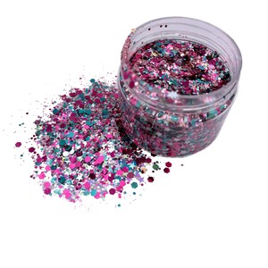 COTTON CANDY Chunky Glitter Mix, Loose Glitter, Polyester Glitter, Solvent  Resistant, Premium Quality Glitter 1 oz - 2114