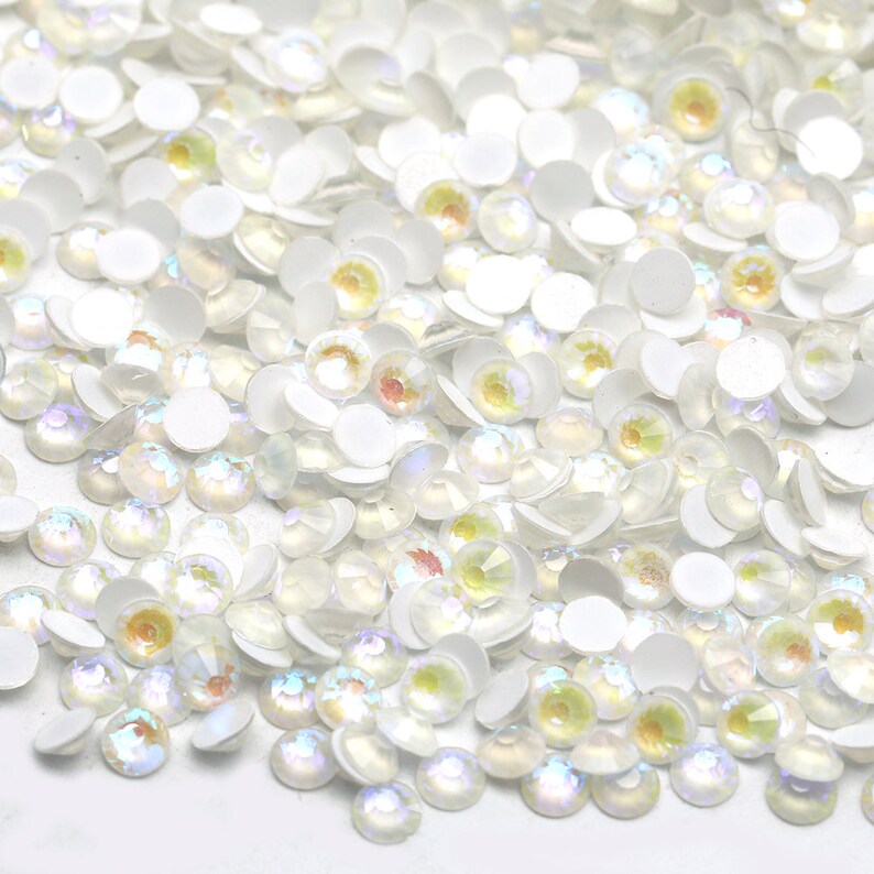 Random Rhinestone White White Luminous Glass Rhinestones - Etsy