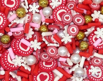Valentine Polymer Clay Slices Mix, Fake Sprinkles for Resin Crafts