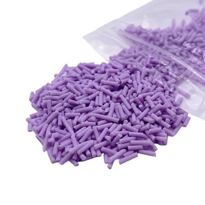 Light Purple Polymer Clay Sprinkles, Fake Sprinkles, Clay Slices, Sprinkles for Slime and Crafts, NON EDIBLE