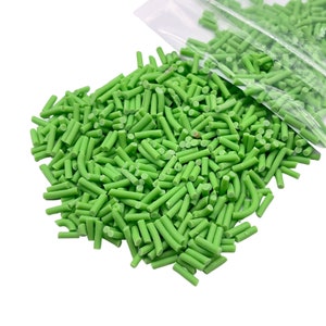 Light Green Polymer Clay Sprinkles, Fake Sprinkles, Clay Slices, Sprinkles for Slime and Crafts, NON EDIBLE