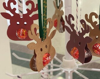 Reindeer Chocolate Holders | Stocking fillers | table decorations |Christmas tree decorations | Class Christmas Gift | NO CHOCOLATE INCLUDED
