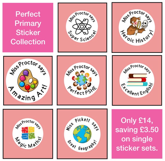 Personalised Teacher Sticker Set for Primary