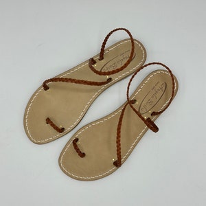 COLY - Handmade Capri Sandals - Made in Italy - Braid - Genuine Leather and Tuscan Leather Active Active