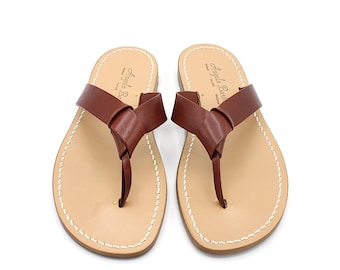 Traditional Sandal - Handmade Caprese Sandals - Made in Italy - Leather Color - Genuine Leather and Tuscan Leather