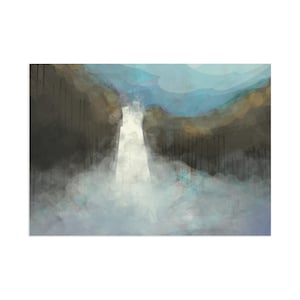 Set di cartoline, cascata arte digitale originale, stampe artistiche, cartoline di fotografia naturalistica, pacchetto di cartoline di paesaggio
