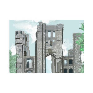 Cartoline artistiche - Kelso Abby, cartolina originale della Scozia con dipinto. Articoli di cancelleria, souvenir da viaggio, stampe artistiche, decorazioni per la casa, idee regalo.