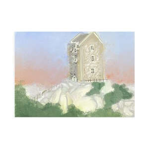 Postkarten Set, Smailholm Tower, Originalgemälde Schottland, Kunstdrucke für Sammler, Reise-Souvenirs, Wandkunst-Dekor, Schreibwaren-Geschenk,
