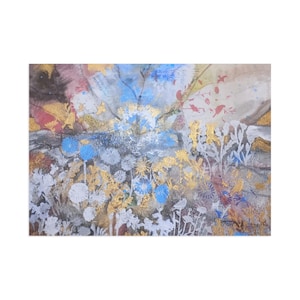 Cartes postales, Tableau original floral abstrait, Impressions d'art, Cartes de voeux, Ensemble de papeterie, Art déco mural, Coffret cadeau