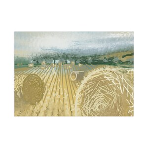 Cartes postales, Rolling Fields Scottish Borders, peinture numérique originale, impressions d'art de paysages, décoration murale nature, souvenirs d'Écosse, voyages