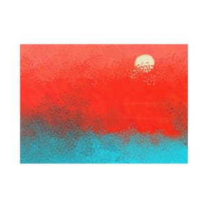 Lebendige Kunstpostkarten - Buntes Sonnenuntergangsdesign zur Begrüßung, Dekoration, Kunstsammler, einzigartige Geschenke, Wohnkultur