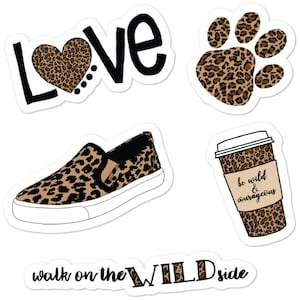 CHEETAH STICKER PACK • High-Quality Vinyl • 5 Stickers