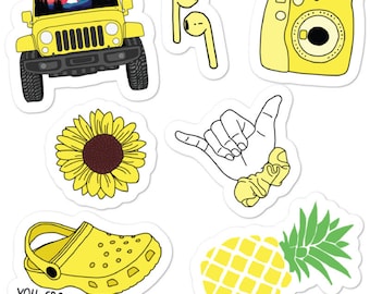 Vsco Girl Yellow Vsco YELLOW VSCO STICKERS • High-Quality Vinyl