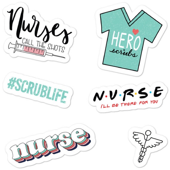 NURSING STICKER PACK Highquality Vinyl 6 Stickers Etsy