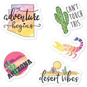ARIZONA STICKER PACK 2 • High-Quality Vinyl • 5 Stickers