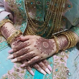 Temporary henna tattoo sticker mandala bridal (Safiya)