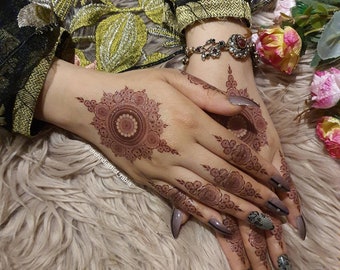 Temporary henna tattoo sticker mandala (Habiba-beloved)