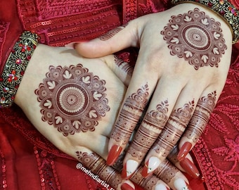 Temporary henna tattoo sticker mandala (Maleeha Jaan)