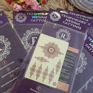 Temporary henna tattoo sticker mandala (Habiba-beloved) afbeelding 4